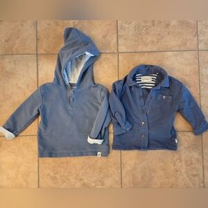 2 piece SET Easy-Peasy baby Hooded sweatshirts & cardigan Jacket / Sweater 9 Mos